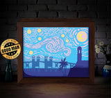 St Florida Van Gogh - Paper Cut Light Box File - Cricut File - 8x10 Inches - LightBoxGoodMan - LightboxGoodman