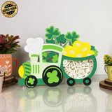 St.Patrick's Day - St. Patrick's Train Papercut Lightbox File - 10x7,8" - Cricut File - LightBoxGoodMan - LightboxGoodman