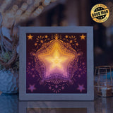 Star Mandala – Paper Cut Light Box File - Cricut File - 20x20cm - LightBoxGoodMan - LightboxGoodman