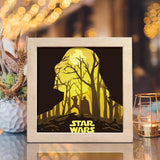 Star Wars 1 Square – Paper Cut Light Box File - Cricut File - 20x20cm - LightBoxGoodMan - LightboxGoodman