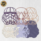 Star Wars - Paper 3D Layered File - Cricut File - 20x21cm - LightBoxGoodMan - LightboxGoodman