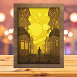 Starry Night 2 - Paper Cutting Light Box - LightBoxGoodman - LightboxGoodman