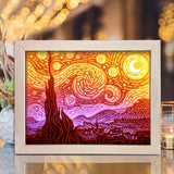 Starry Night – Paper Cut Light Box File - Cricut File - 8x10 Inches - LightBoxGoodMan - LightboxGoodman