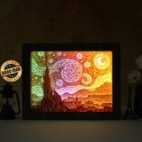 Starry Night – Paper Cut Light Box File - Cricut File - 8x10 Inches - LightBoxGoodMan - LightboxGoodman