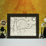 Starry Night – Paper Cut Light Box File - Cricut File - 8x10 Inches - LightBoxGoodMan - LightboxGoodman