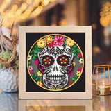 Sugar Skull – Paper Cut Light Box File - Cricut File - 20x20cm - LightBoxGoodMan - LightboxGoodman