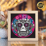 Sugar Skull – Paper Cut Light Box File - Cricut File - 20x20cm - LightBoxGoodMan - LightboxGoodman