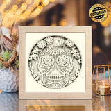 Sugar Skull – Paper Cut Light Box File - Cricut File - 20x20cm - LightBoxGoodMan - LightboxGoodman