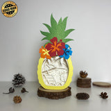 Summer 2 - Paper Cut Pineapple Light Box File - Cricut File - 14,3x28,7cm - LightBoxGoodMan - LightboxGoodman