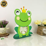 Summer Frog - Frog Papercut Lightbox File - 7.9x10.4" - Cricut File - LightBoxGoodMan - LightboxGoodman