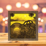 Summer Time 2 - Paper Cutting Light Box - LightBoxGoodman