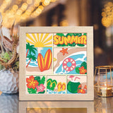 Summer Time – Paper Cut Light Box File - Cricut File - 8x8 inches - LightBoxGoodMan - LightboxGoodman