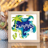 Summer Vibe – Paper Cut Light Box File - Cricut File - 8x8 inches - LightBoxGoodMan