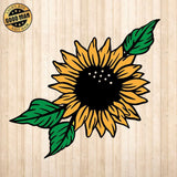 Sunflower 2 - Cricut File - Svg, Png, Dxf, Eps - LightBoxGoodMan - LightboxGoodman