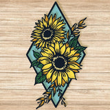 Sunflower 2 - Paper 3D Layered File - Cricut File - 17x29cm - LightBoxGoodMan - LightboxGoodman