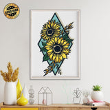 Sunflower 2 - Paper 3D Layered File - Cricut File - 17x29cm - LightBoxGoodMan - LightboxGoodman