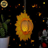 Sunflower - 3D Sunflower Lantern File - 8x8" - Cricut File - LightBoxGoodMan - LightboxGoodman