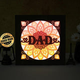 Sunflower Dad – Paper Cut Light Box File - Cricut File - 8x8 inches - LightBoxGoodMan - LightboxGoodman