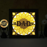 Sunflower Dad – Paper Cut Light Box File - Cricut File - 8x8 inches - LightBoxGoodMan - LightboxGoodman