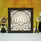 Sunflower Dad – Paper Cut Light Box File - Cricut File - 8x8 inches - LightBoxGoodMan - LightboxGoodman