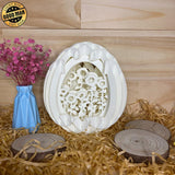 Sunflower - Easter Egg 3D Pop-up File - Cricut File - 5.8x4.8" - LightBoxGoodMan - LightboxGoodman