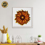 Sunflower - Paper 3D Layered File - Cricut File - 20x20cm - LightBoxGoodMan - LightboxGoodman