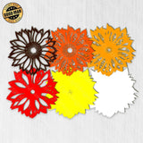 Sunflower - Paper 3D Layered File - Cricut File - 20x20cm - LightBoxGoodMan - LightboxGoodman