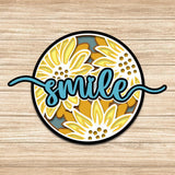 Sunflower Smile - Paper 3D Layered File - Cricut File - LightBoxGoodMan