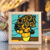 Sunflowers – Paper Cut Light Box File - Cricut File - 8x8 inches - LightBoxGoodMan