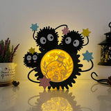 Susuwatari 1 - Susuwatari Papercut Lightbox File - 9x8.4