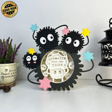 Susuwatari 2 - Susuwatari Papercut Lightbox File - 9x8.4" - Cricut File - LightBoxGoodMan - LightboxGoodman