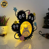 Susuwatari 3 - Susuwatari Papercut Lightbox File - 9x8.4" - Cricut File - LightBoxGoodMan - LightboxGoodman