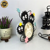 Susuwatari 3 - Susuwatari Papercut Lightbox File - 9x8.4" - Cricut File - LightBoxGoodMan - LightboxGoodman