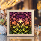 Taurus - 12 Zodiac – Paper Cut Light Box File - Cricut File - 20x20cm - LightBoxGoodMan