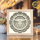 Taurus Mandala – Paper Cut Light Box File - Cricut File - 20x20cm - LightBoxGoodMan - LightboxGoodman