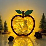 Teacher - Apple Papercut Lightbox File - 6.7x6.2" - Cricut File - LightBoxGoodMan - LightboxGoodman