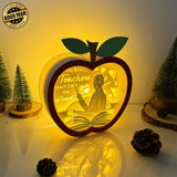 Teacher - Apple Papercut Lightbox File - 6.7x6.2" - Cricut File - LightBoxGoodMan - LightboxGoodman