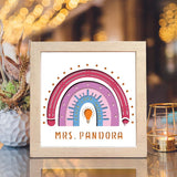 Teacher Gift 2 – Personalized Papercut Lightbox File - 8x8" - Cricut File - LightBoxGoodMan - LightboxGoodman