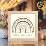 Teacher Gift 2 – Personalized Papercut Lightbox File - 8x8" - Cricut File - LightBoxGoodMan - LightboxGoodman