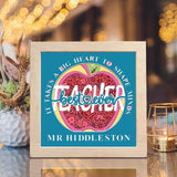 Teacher Gift – Personalized Papercut Lightbox File - 8x8