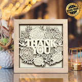 Thank You – Paper Cut Light Box File - Cricut File - 20x20cm - LightBoxGoodMan - LightboxGoodman