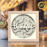 Thankful 2 – Paper Cut Light Box File - Cricut File - 20x20cm - LightBoxGoodMan - LightboxGoodman