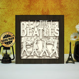 The Beatles Walking in the Abbey Road 2 – Paper Cut Light Box File - Cricut File - 20x20cm - LightBoxGoodMan - LightboxGoodman