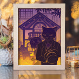 The Cat Returns – Paper Cut Light Box File - Cricut File - 20x26cm - LightBoxGoodMan