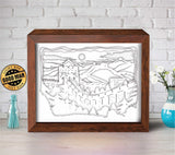 The Great Wall Of China - Paper Cut Light Box File - Cricut File - 8x10 Inches - LightBoxGoodMan - LightboxGoodman