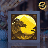 The Great Wave Off Kanagawa – Paper Cut Light Box File - Cricut File - 8x8 inches - LightBoxGoodMan - LightboxGoodman