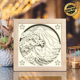 The Great Wave Off Kanagawa – Paper Cut Light Box File - Cricut File - 8x8 inches - LightBoxGoodMan - LightboxGoodman