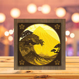 The Great Wave Off Kanagawa - Paper Cutting Light Box - LightBoxGoodman