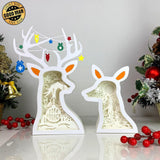 The Grinch - Paper Cut Deer Couple Light Box File - Cricut File - 10,4x7 inches - LightBoxGoodMan - LightboxGoodman