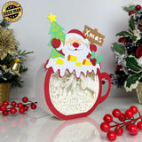 The Grinch - Paper Cut Hot Cocoa Light Box File - Santa Motif - Cricut File - 7,6x7,1 inches - LightBoxGoodMan - LightboxGoodman